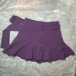 Zara Deep Purple Elegant Skirt with Shorts Underneath